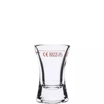 Рюмка TableRoc Wachtmeister, рюмка, штамп, 28 мл, с линией наполнения по 2 мл, стекло, прозрачное, упаковка 24 шт Table Roc, прозрачный