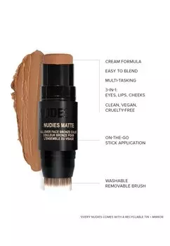 Румяна NUDIES ALL OVER FACE MATTE BLUSH NUDESTIX, бежевый