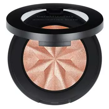 Румяна с эффектом сияния персикового оттенка, 3,8 г Bareminerals Gen nude highlighting blush, цвет peach glow
