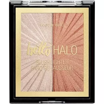 Румяна Wet N Wild Megaglo Hello Halo Highlight Bling — румяна и дуэт хайлайтера с мягкими и настраиваемыми светоотражающими оттенками и жемчужными пигментами для сияющей кожи, Wet 'N' Wild
