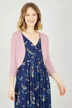 Румяное вязаное болеро Yumi, розовый