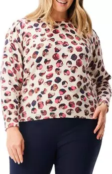 Румяный свитер в горошек NIC+ZOE, цвет Pink Multi