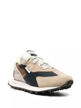 RUN OF кроссовки со вставками и логотипом, коричневый