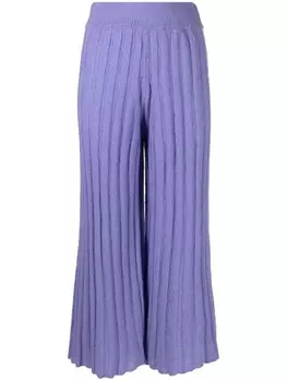 Rus расклешенные брюки Lune в рубчик, фиолетовый