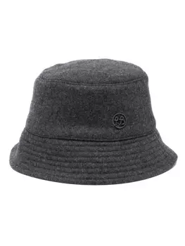 Ruslan Baginskiy панама с вышитым логотипом, серый