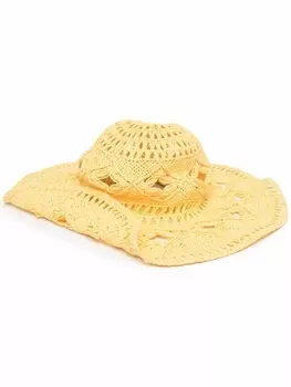 Ruslan Baginskiy плетеная шляпа, желтый