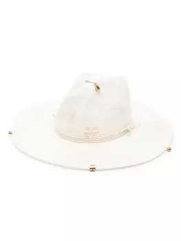 Ruslan Baginskiy соломенная шляпа-федора, белый