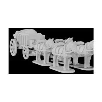 Русский вагон снабжения (брезент) и обоз (поезд), ESR Napoleonics Miniatures - Russia (10mm)