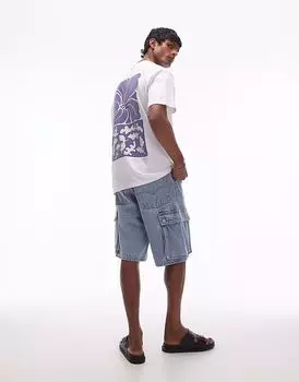 RVCA - Футболка с короткими рукавами белого цвета с графическим принтом гибискуса