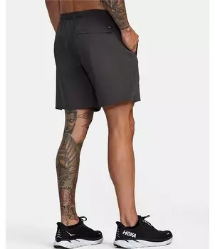 RVCA Yogger Performance Stretch 17 Однотонные прогулочные шорты с внешним швом, серый