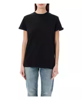 Рваная футболка Golden Goose, черный