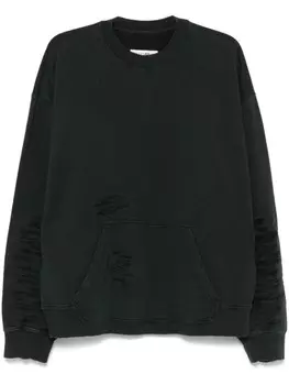 Рваная толстовка MM6 Maison Margiela, серый