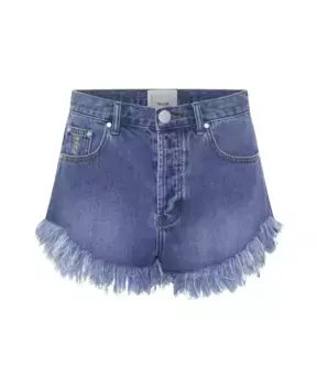 Рваные джинсовые шорты One Teaspoon, синий