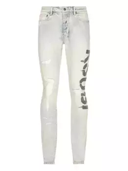 Рваные узкие джинсы Ksubi, синий