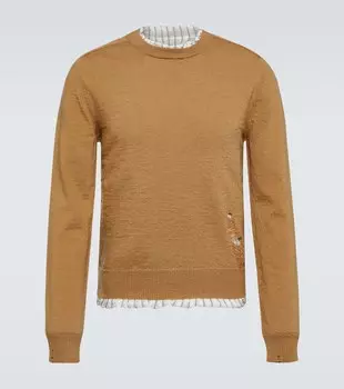 Рваный свитер Maison Margiela, серый