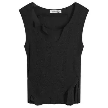 Рваный жилет Our Legacy, черный