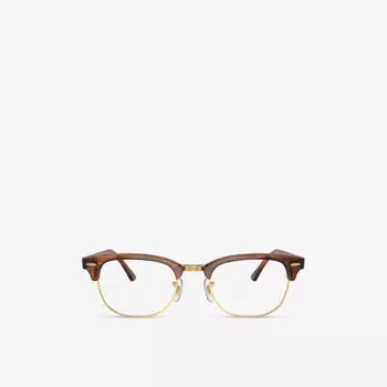 Rx5154 очки clubmaster в квадратной оправе из ацетата оптического волокна Ray-Ban, коричневый