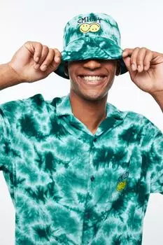Рыбацкая шапка из махровой ткани H&amp;M, темно-бирюзовый/смайлик