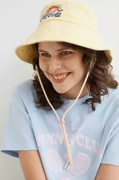 Рыбацкая шапка с ремешком на подбородке H&amp;M, светло-желтый/кока-кола