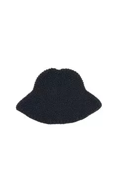 Рыбацкая шапка, вязаная шапка, производство Италия Collezione alessandro, черный