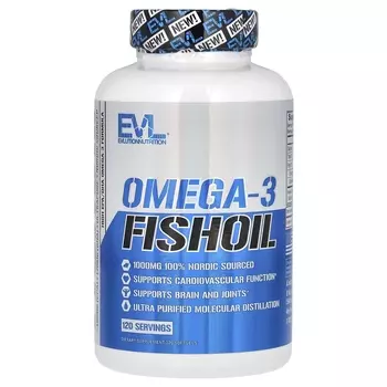 Рыбий жир EVLution Nutrition + Омега-3 1000 мг