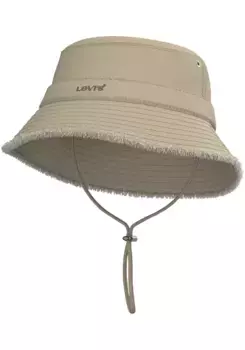 Рыболовная шапка Levi's "DRAWINGSTRING BUCKET HAT", кремовый