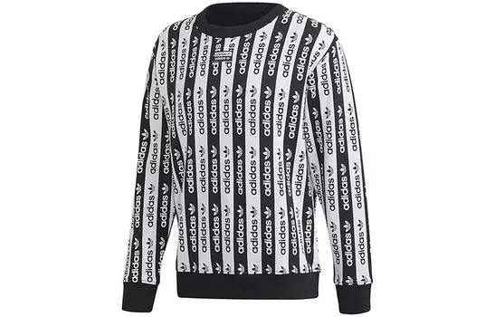 RYV Толстовка мужская черно-белый узор с логотипом Adidas Originals, черно-белый