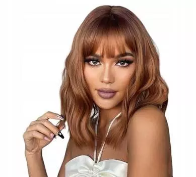 Рыжий парик, волны, женские парики, натуральные., inna