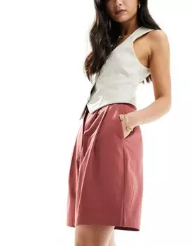 Ржавые удлиненные шорты строгого кроя ASOS DESIGN