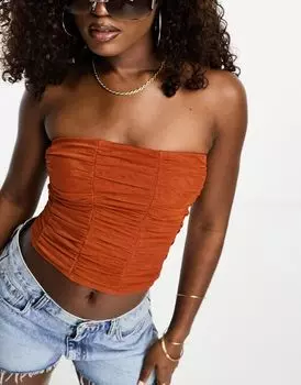 Ржавый сетчатый корсет-бюстье ASOS DESIGN