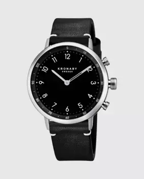 S3126/1 Nord черные кожаные мужские часы Kronaby