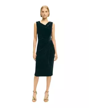 S бархатное платье Brooks Brothers, черный