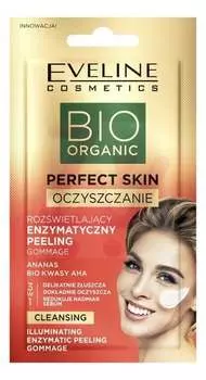 С биокислотами AHA и ананасом 8мл Eveline Cosmetics Bio Organic Perfect Skin Illuminating Enzymatic Peeling