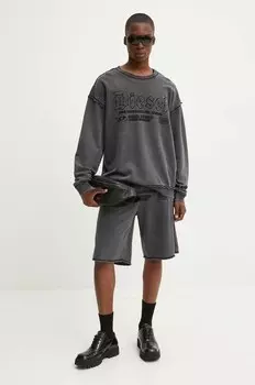 S-BOXT-RAW толстовка из хлопка Diesel, серый