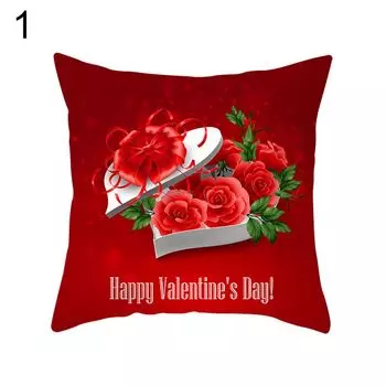 С Днем Святого Валентина Сердце Цветок Пледы Подушки Чехлы Чехол Домашний Декор Дивана-1 # Stuttg
