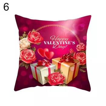 С Днем Святого Валентина Сердце Цветок Пледы Подушки Чехлы Чехол Домашний Декор Дивана-6# Stuttg