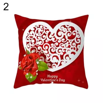 С Днем Святого Валентина Сердце Цветок Пледы Подушки Чехлы Чехол Домашний Декор Дивана-2# Stuttg