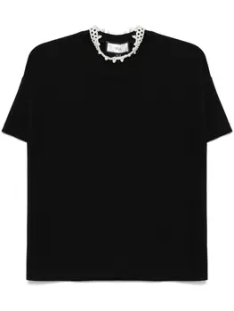 Съемная футболка NISSA с искусственным жемчугом, черный