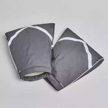 Съемные теплые непромокаемые гетры City 940 серые BTWIN, углерод серый