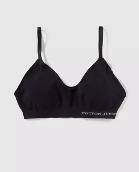 Съемный бесшовный поролоновый бюстгальтер для девочек Cotton Juice, черный
