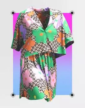 Съемный комбинезон на кнопках с цветочным принтом ASOS DESIGN Circular Design 3 в 1
