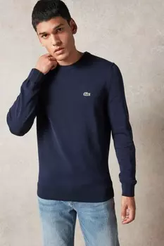 С круглым вырезом Lacoste, синий