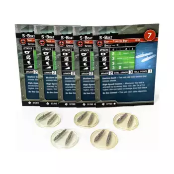 S-лодка (С) x5, Axis & Allies - Collectible Miniatures Game - War at Sea - Task Force Singles