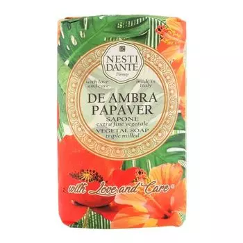 С любовью и заботой regina de ambra мыло с маком Nesti Dante, 250 гр