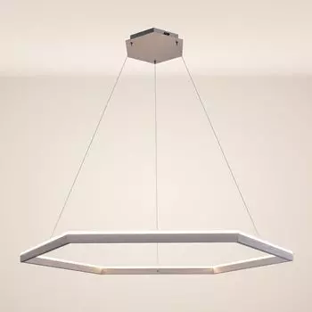 S.luce Hexa квадратный светодиодный подвесной светильник, обеденный стол, прямой или непрямой подвесной светильник, алюминий, 100 см, квадратный, серебро