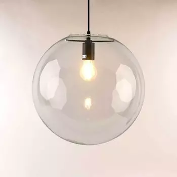 S.luce Orb стеклянный шар галерейный светильник 5м подвесной галерейный светильник черный/прозрачный 40см круглый