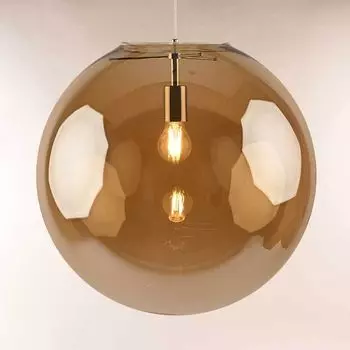 S.luce Orb стеклянный шар подвесной светильник подвесной светильник подвесной светильник стеклянный светильник хром/янтарный 50см круглый, белый