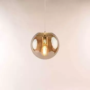 S.luce Orb стеклянный шар подвесной светильник подвесной светильник подвесной светильник стеклянный светильник хром/янтарный 20см круглый, белый