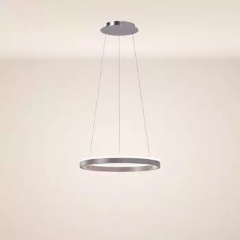 S.luce светодиодный кольцевой подвесной светильник, круглый, прямой, непрямой, подвесной светильник для гостиной, алюминий, 40 см, круглый, серебро