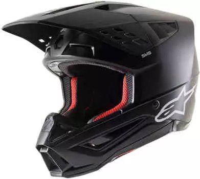 S-M5 Твердый шлем для мотокросса Alpinestars, черный мэтт